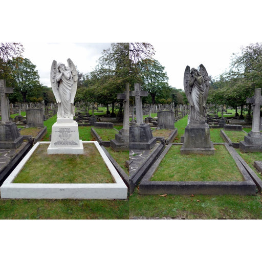 Headstone restoration, Online Memorials for graves , Grave headstones , ceramic flowers,  - Sandalwood Memorials