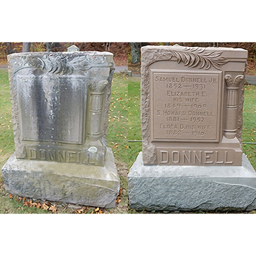 Before / After - Headstone restoration, Online Memorials for graves , Grave headstones , ceramic flowers,  - Sandalwood Memorials
