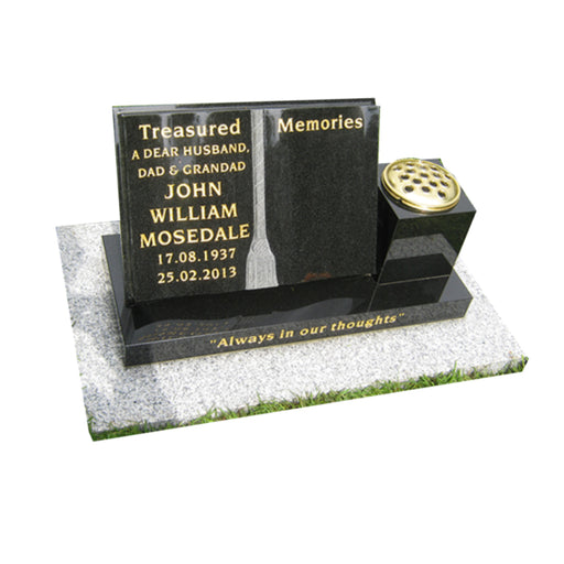 SWI002, Online Memorials for graves , Grave headstones , ceramic flowers,  - Sandalwood Memorials