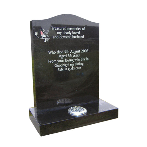 SWI008, Online Memorials for graves , Grave headstones , ceramic flowers,  - Sandalwood Memorials
