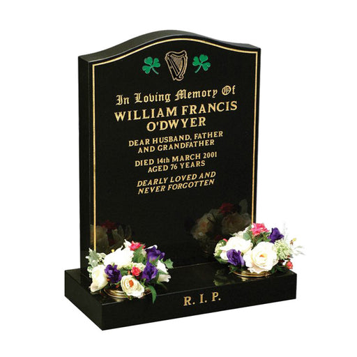 SWI010, Online Memorials for graves , Grave headstones , ceramic flowers,  - Sandalwood Memorials