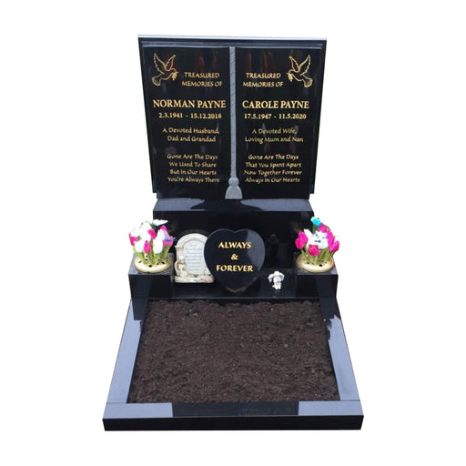 SWI012, Online Memorials for graves , Grave headstones , ceramic flowers,  - Sandalwood Memorials