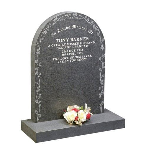 SWI016, Online Memorials for graves , Grave headstones , ceramic flowers,  - Sandalwood Memorials